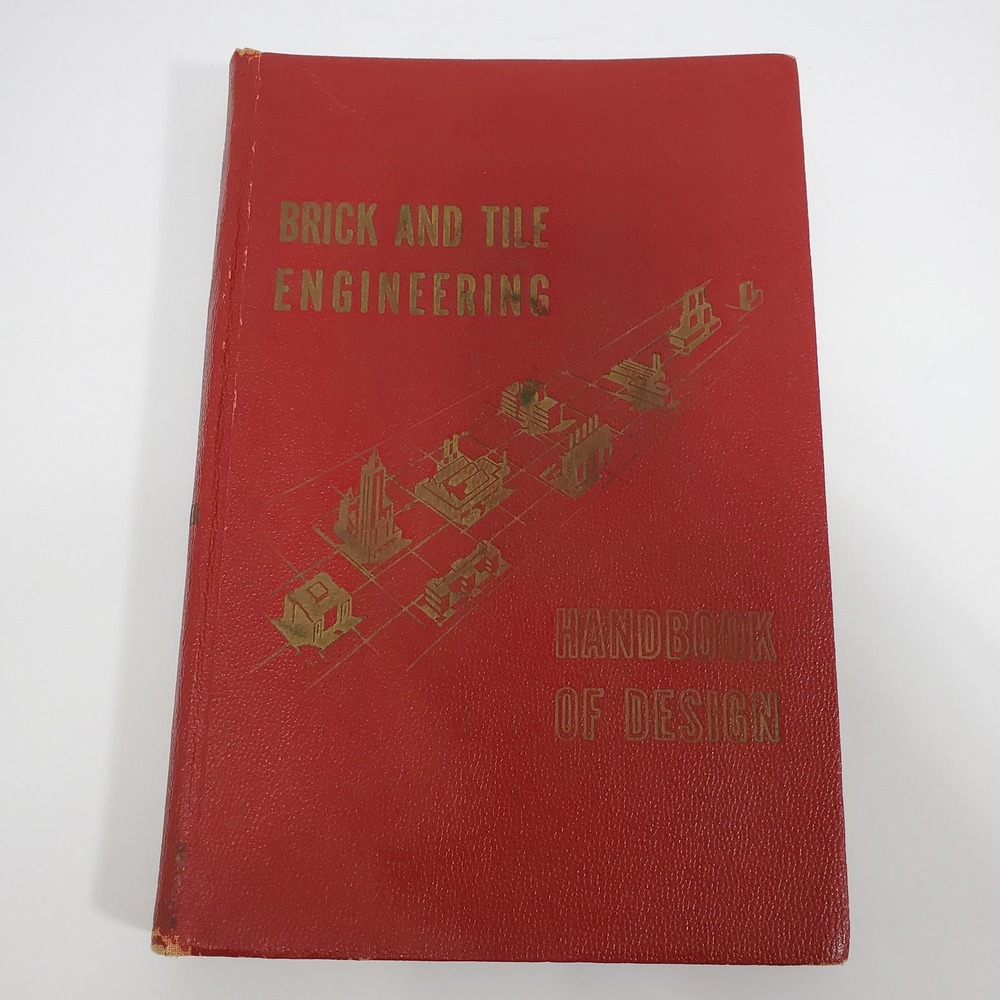 Harry Plummer Brick and Tile Engineering Handbook 1950 Red 1st Ed Vintage